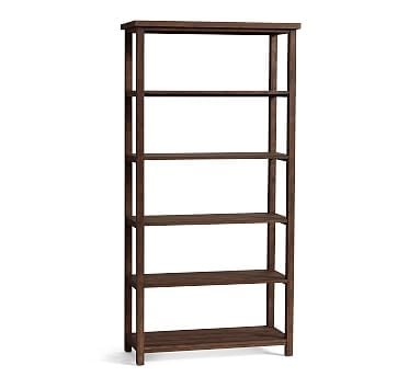 Mateo Wide Etagere Bookcase, Salvaged Black, 36"L x 72"H - Image 0