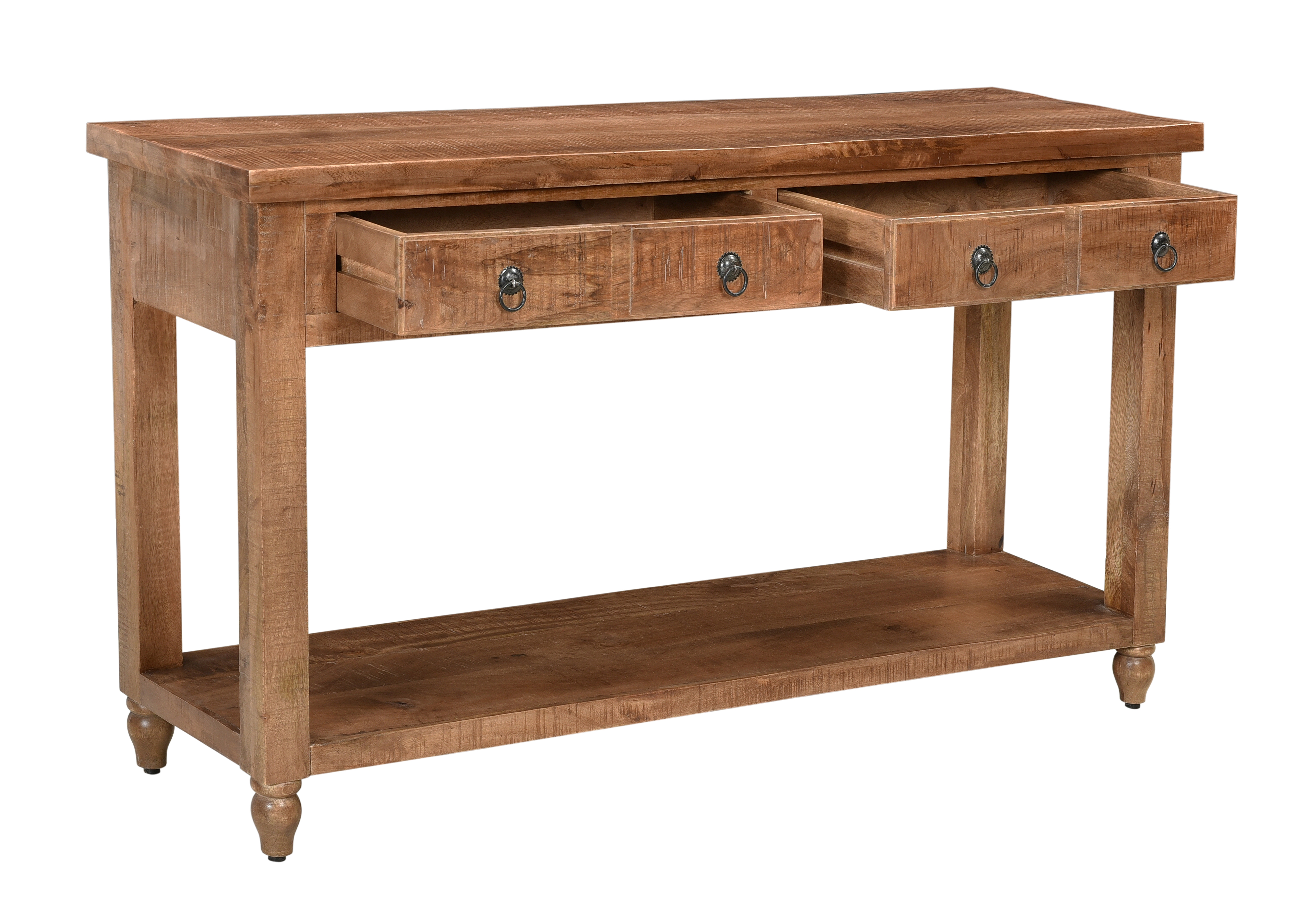 Millstone Two Drawer Console Table - Crossroads Natural - Image 2