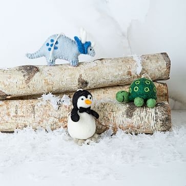 Felt Animal Ornament, Penguin With Bowtie - Image 2