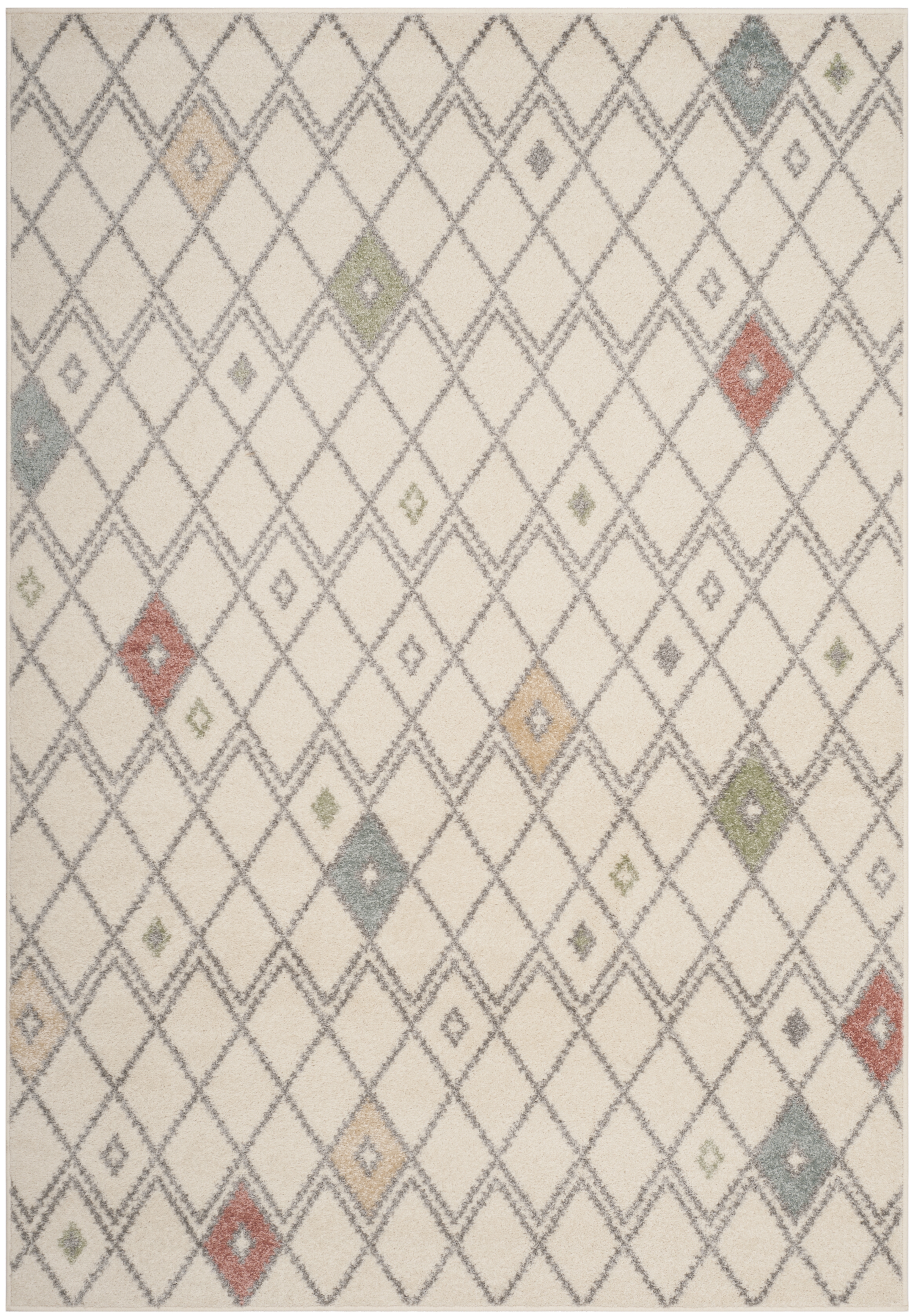 Arlo Home Woven Area Rug, ADR132C, Ivory/Multi,  6' X 9' - Image 0