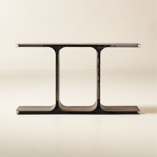 Ipsilon 53" Black Metal Console Table - Image 0