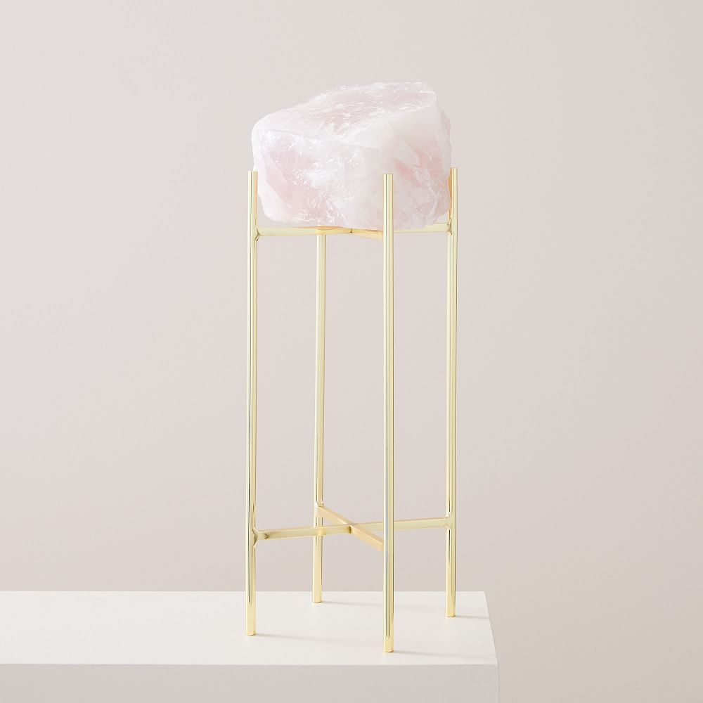 Natural Stone on Stand Objects, Pink - Image 0