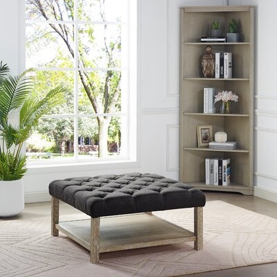 Knockout 36" Wide Tufted Square Storage Ottoman - Image 0