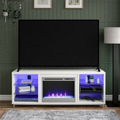 Hetton TV Stand for TVs up to 70" with Electric Fireplace Included - Image 0