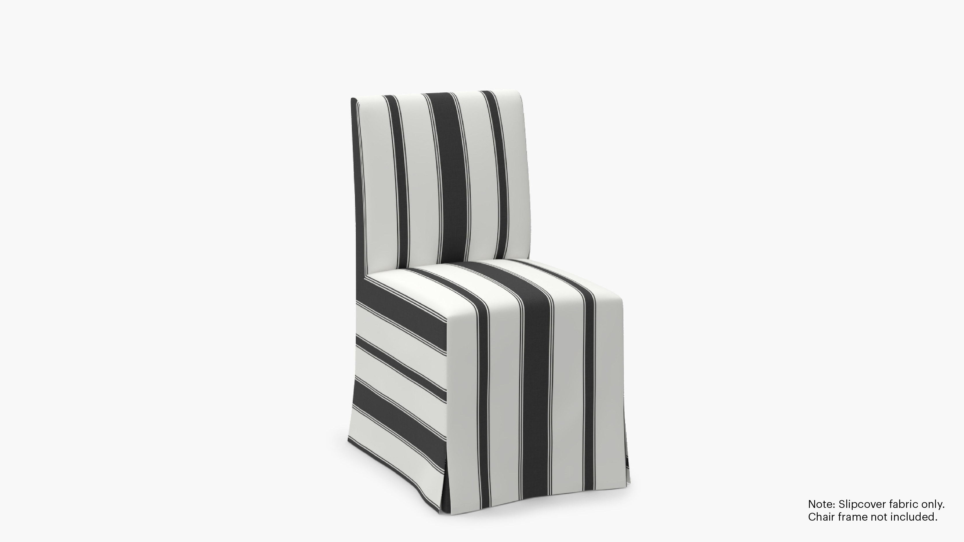 Slipcovered Signature Dining Chair - Cover Only, Ink Clarence Stripe - Image 1