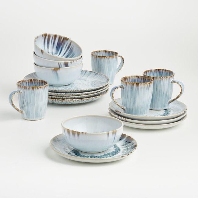Julo 16-Piece Blue and White Dinnerware Set - Image 0