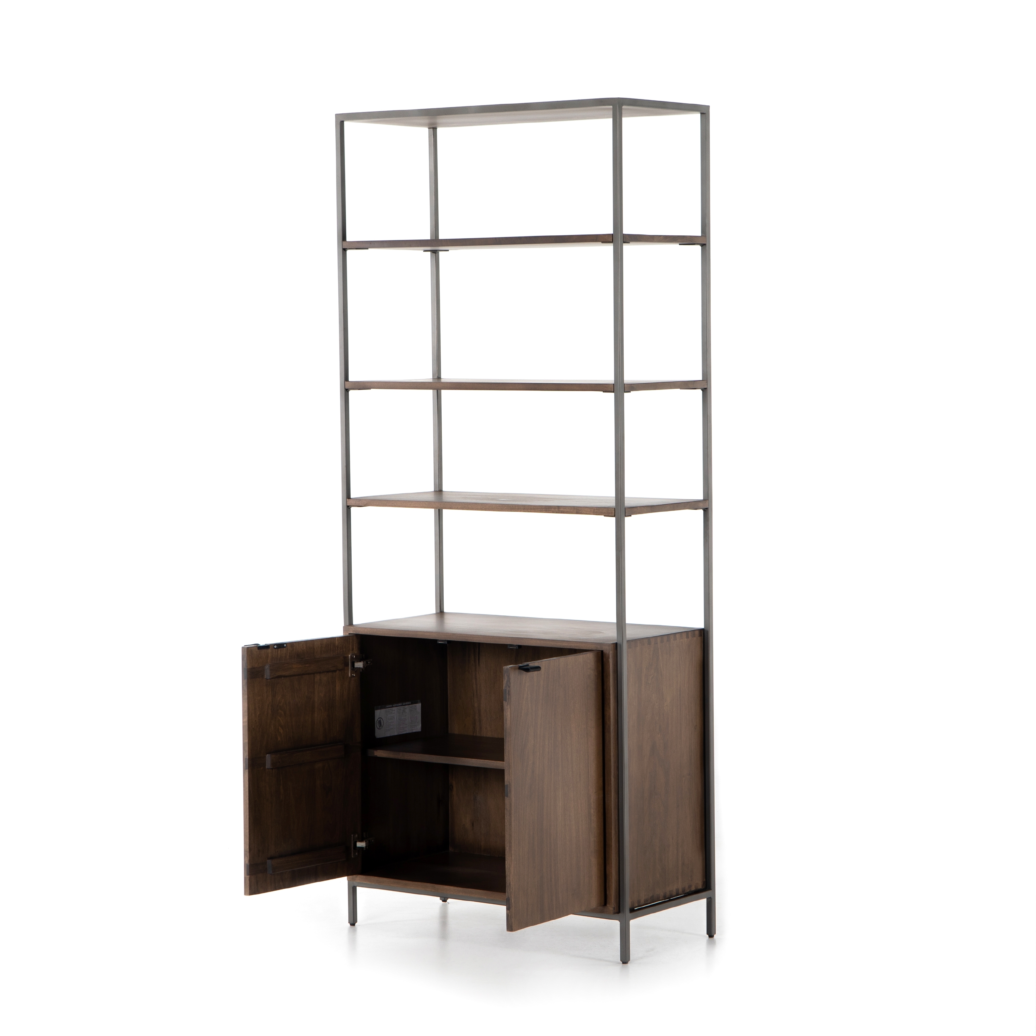 Trey Modular Wide Bookcase-Auburn Poplar - Image 4