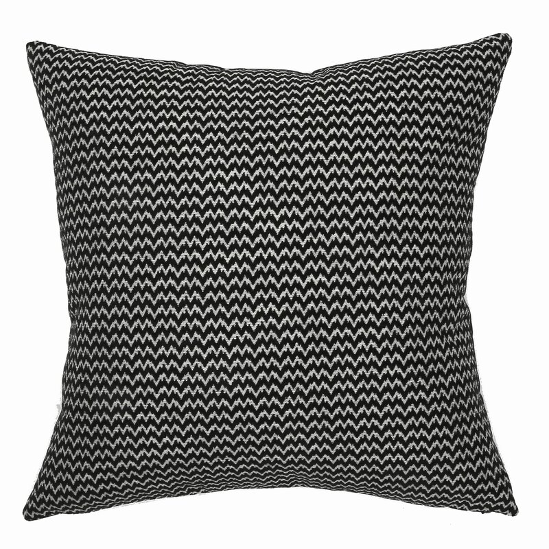 TOSS by Daniel Stuart Studio Bergen Throw Pillow Color: Black, Size: 26'' x 26'' - Image 0