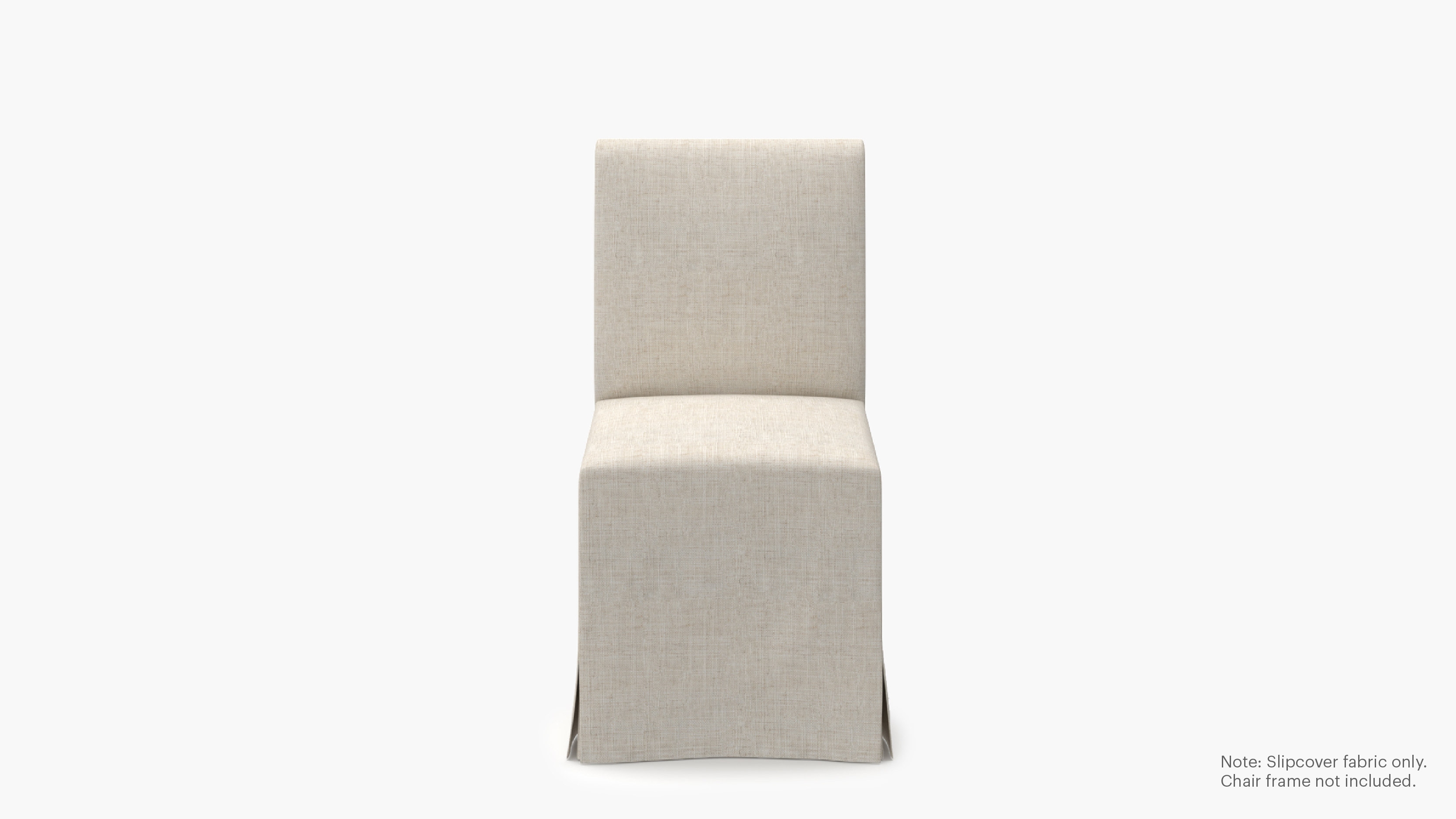 Slipcovered Signature Dining Chair - Cover Only, Talc Everyday Linen - Image 0