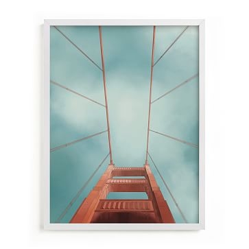 Minted San Francisco Golden Gate Bridge, 16X20, Full Bleed Framed Print, Black Wood Frame - Image 3