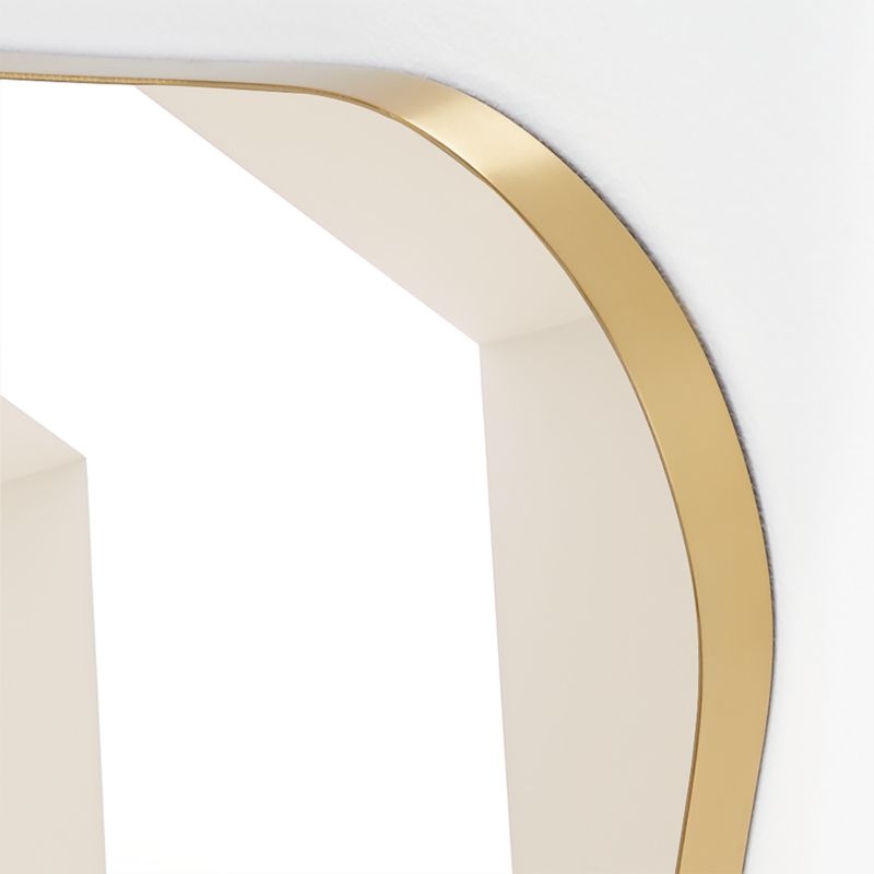 Edge Brass Pinched Rounded Corner Mirror - Image 2