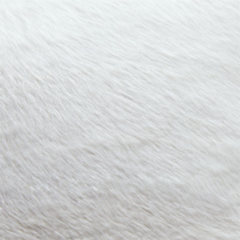 18" White Cowhide Pillow with Down-Alternative Insert - Image 3