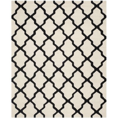 Whitchurch Handmade Tufted Wool Ivory/Black Area Rug - Image 0