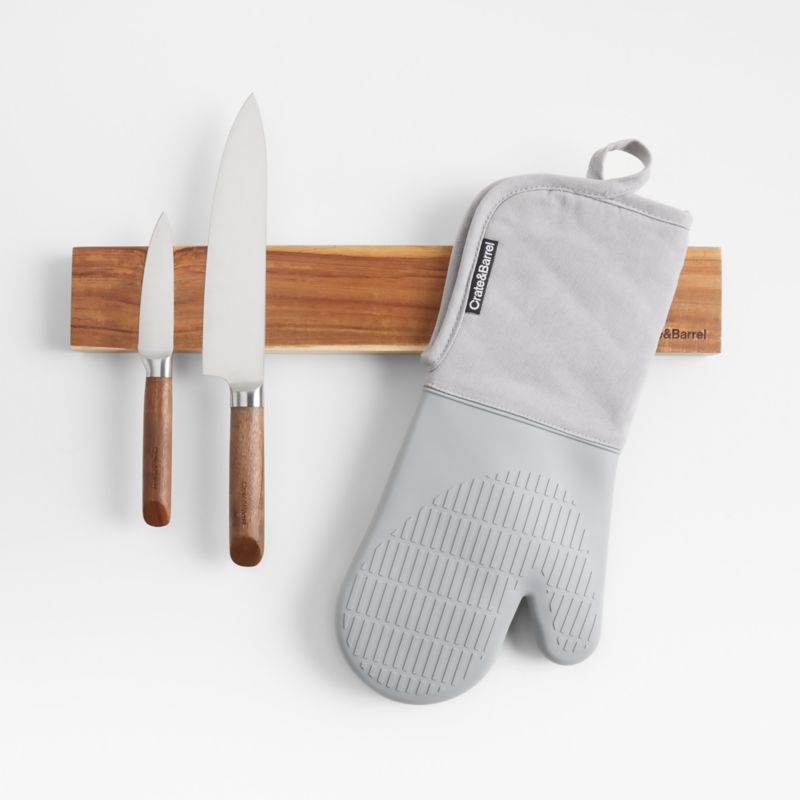 Silicone Grey Oven Mitt - Image 2