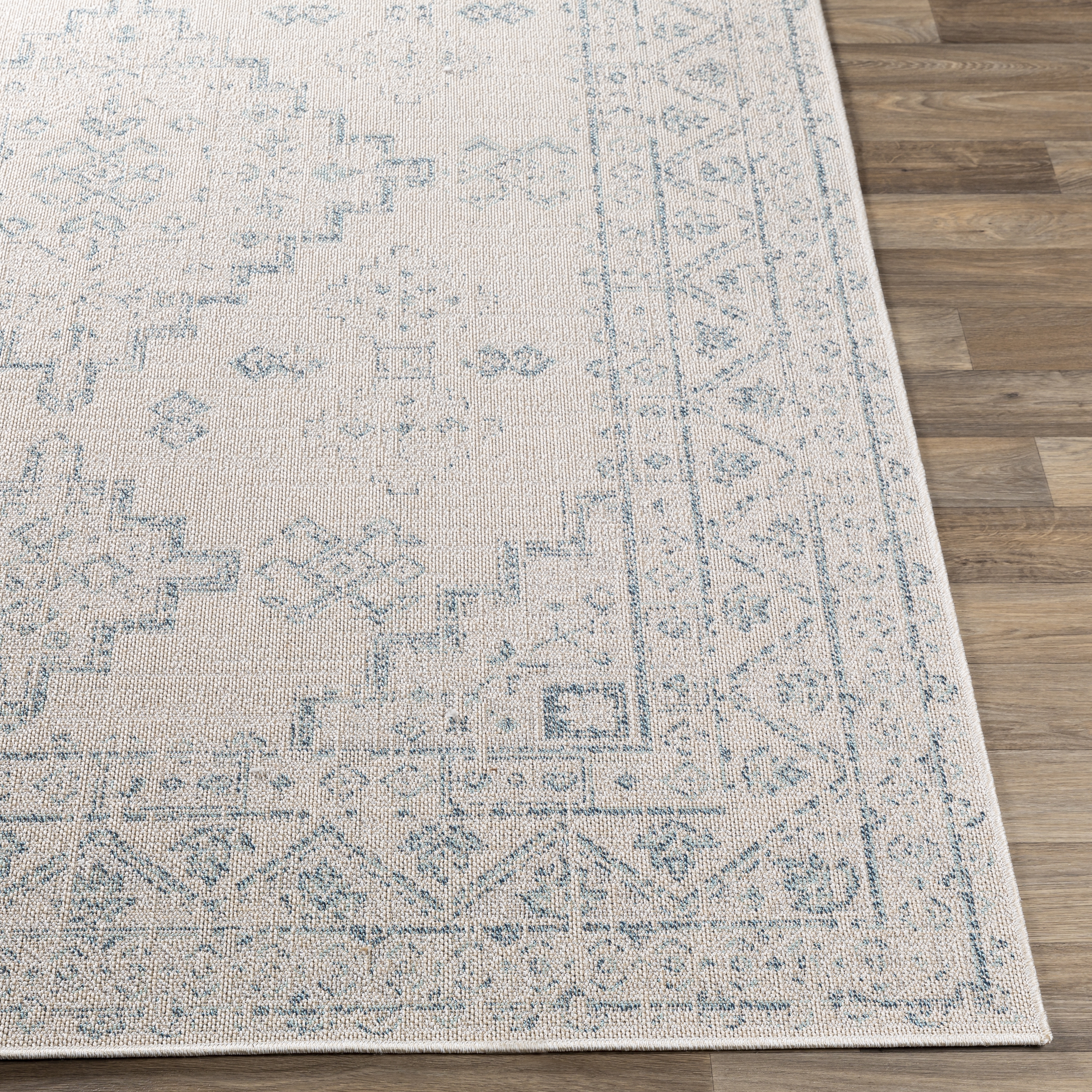 Veranda Gray Outdoor 6'7" x 9' Machine Woven Rug - Image 2