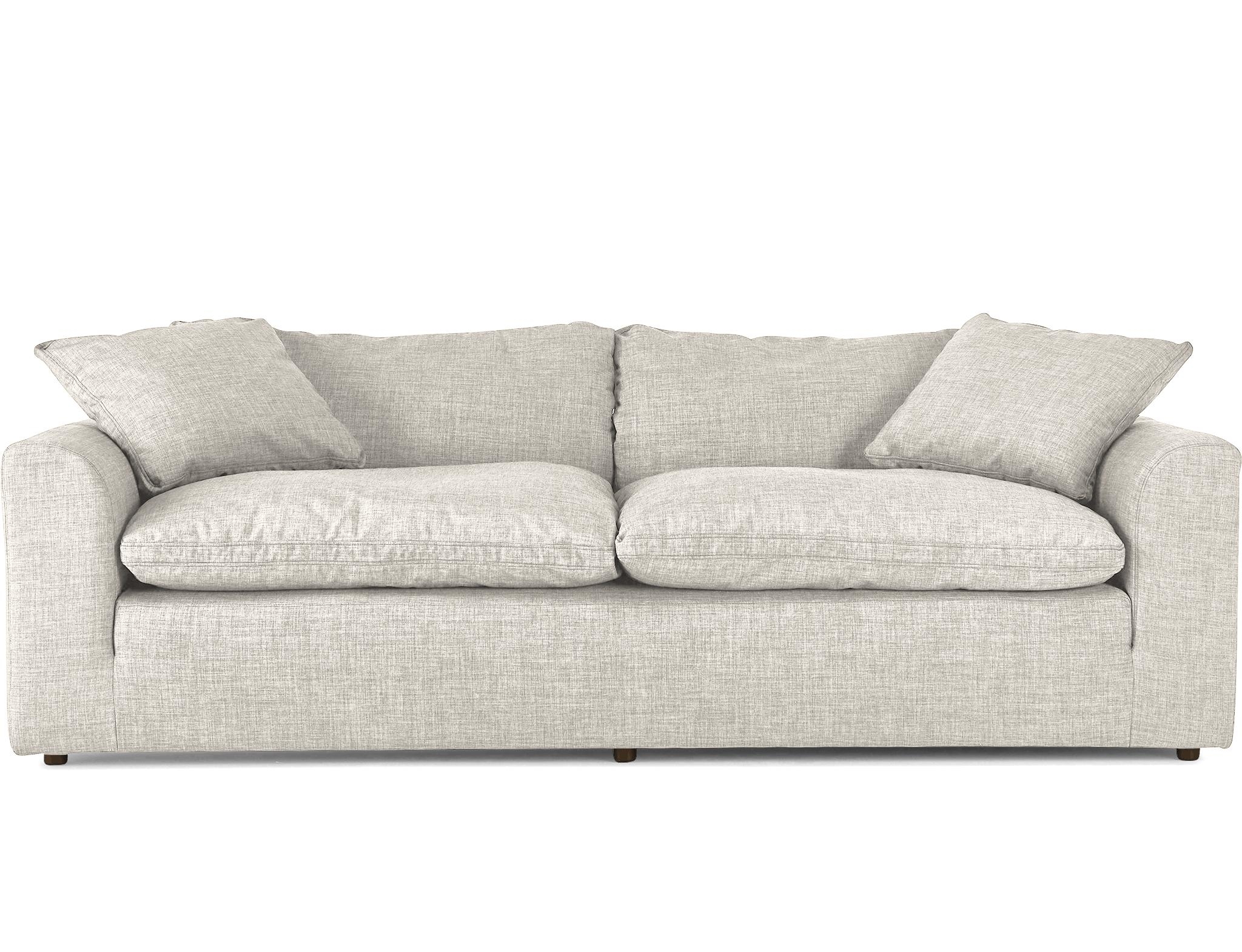 White Bryant Mid Century Modern Sofa - Tussah Snow - Image 1