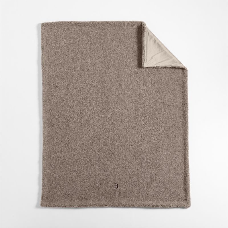 Faux Shearling 70"x55" Clay Taupe Throw Blanket - Image 3