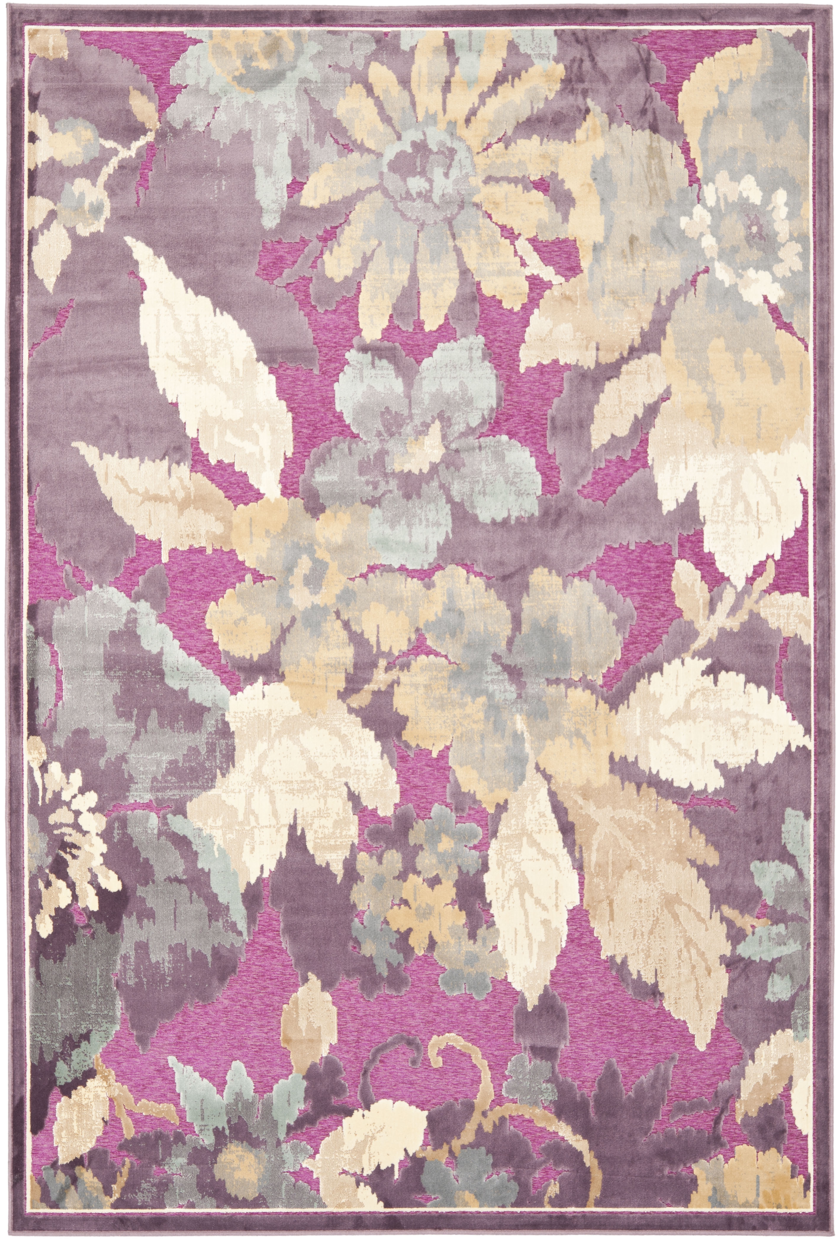 Arlo Home Woven Area Rug, PAR148-880, Purple/Fuchisa,  4' X 5' 7" - Image 0