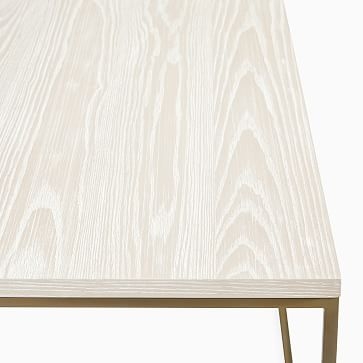Streamline Square Coffee Table, Winter Wood, Satin Chrome - Image 2