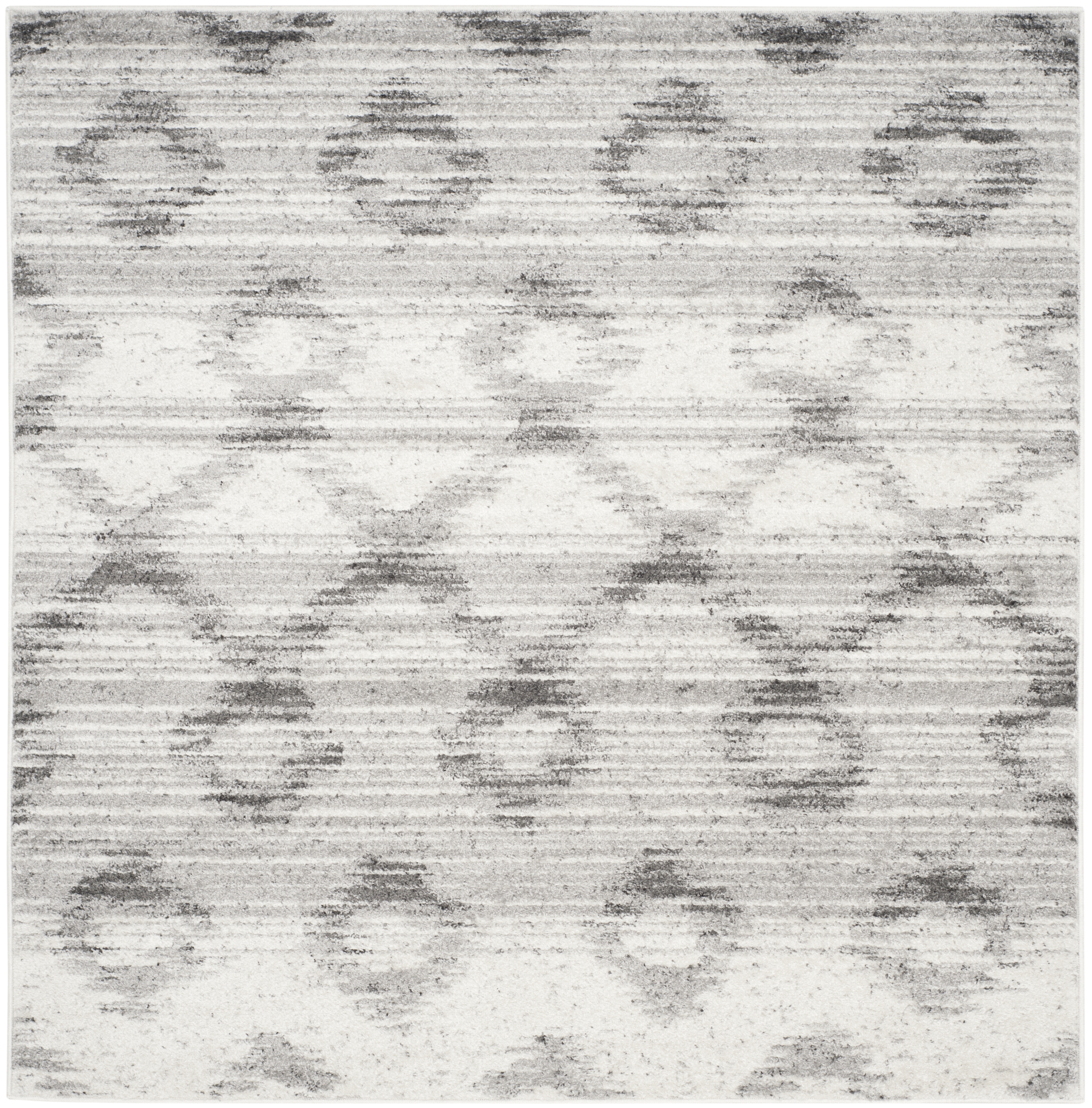 Arlo Home Woven Area Rug, ADR106P, Silver/Charcoal,  6' X 6' Square - Image 0