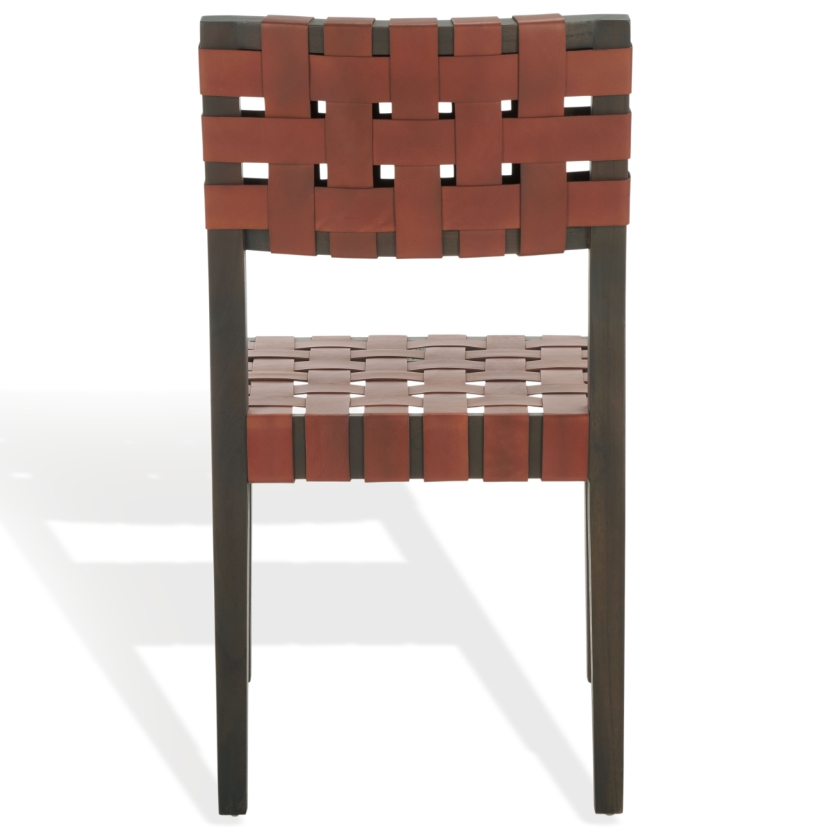 Bette Woven Leather Dn Chair - Brown / Walnut - Image 7