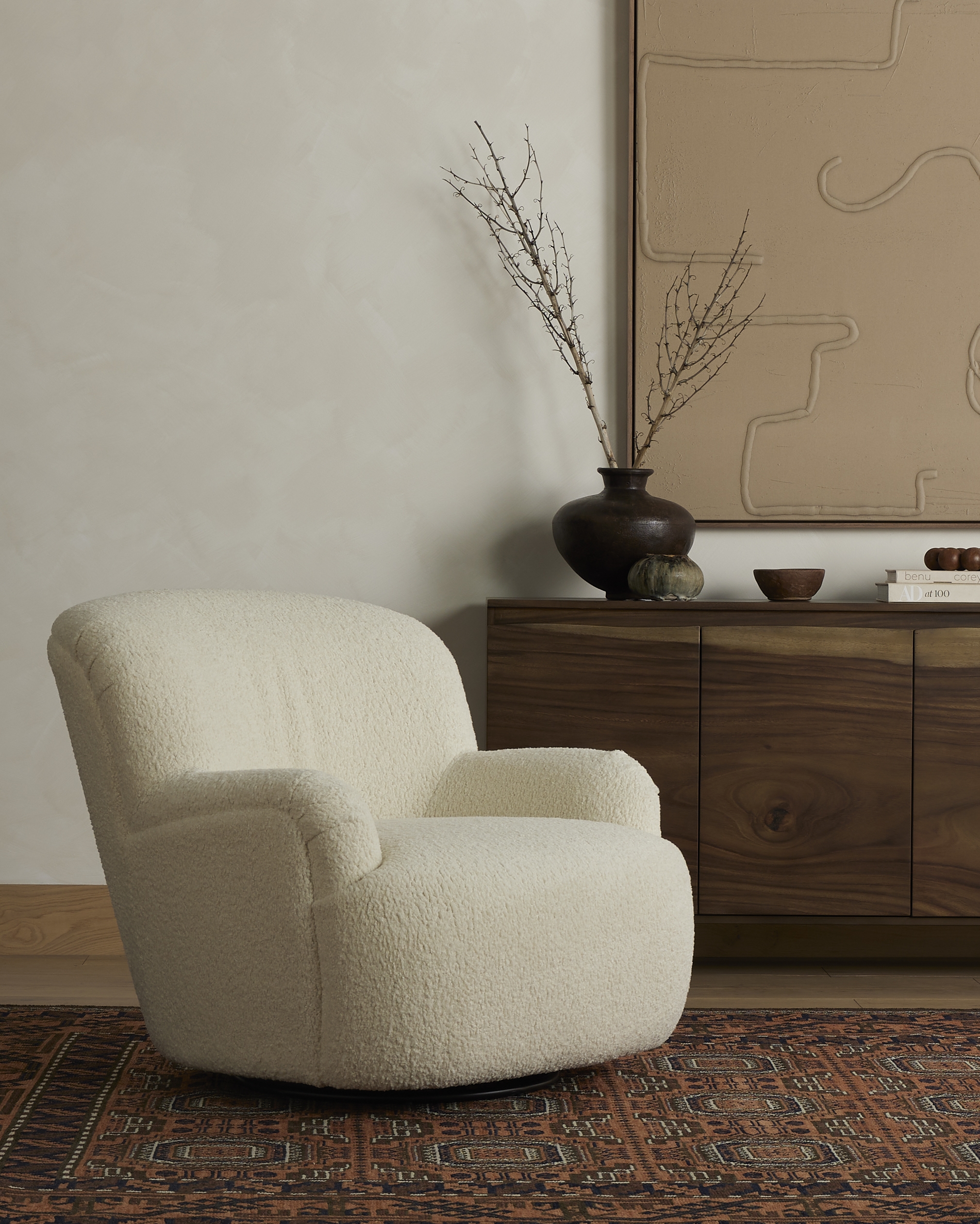 Kadon Swivel Chair-Sheepskin Natural - Image 11