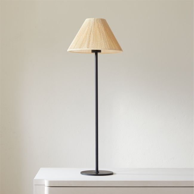 Slight Table Lamp with Neutral Shade - Image 0