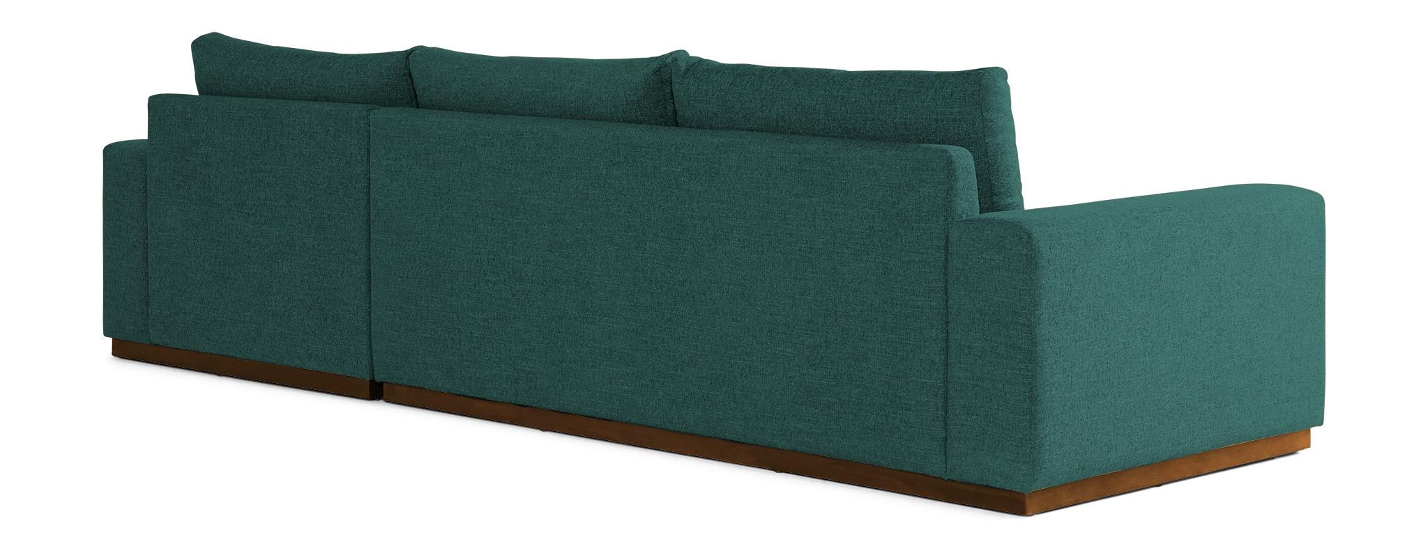 Blue Holt Mid Century Modern Sectional with Storage - Prime Peacock - Mocha - Left - Image 4