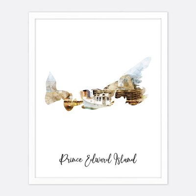 Vertical_Prince Edward Island - Unframed Watercolor Map Print - Image 0