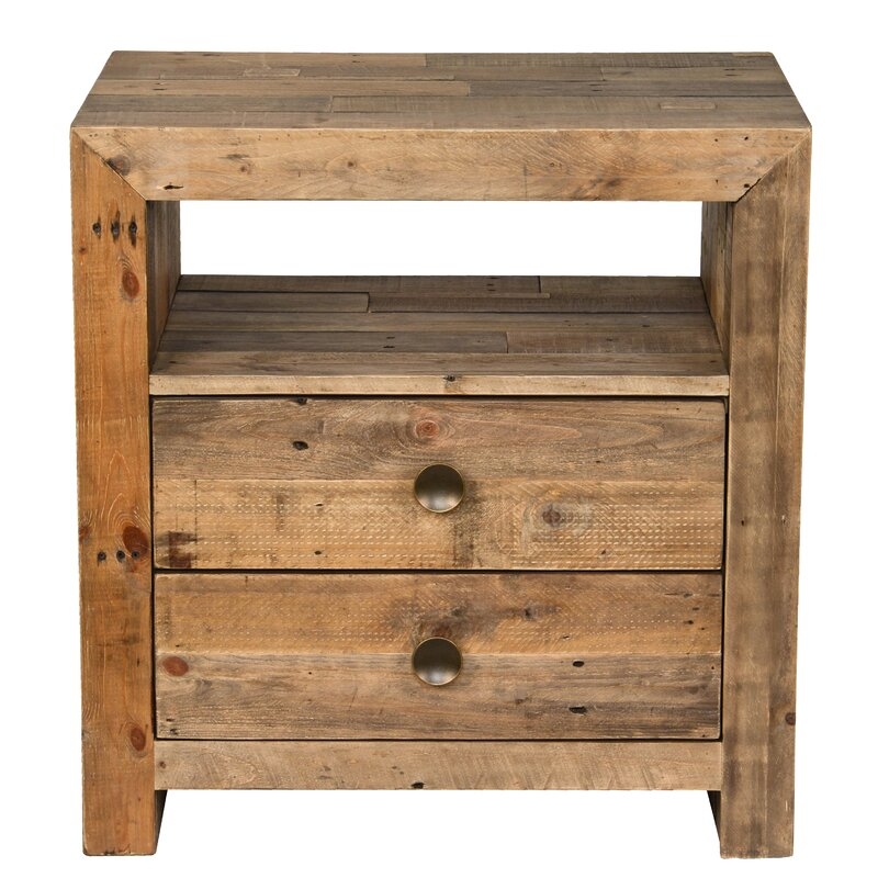 Norman 2 Drawer Nightstand Color: Natural - Image 0