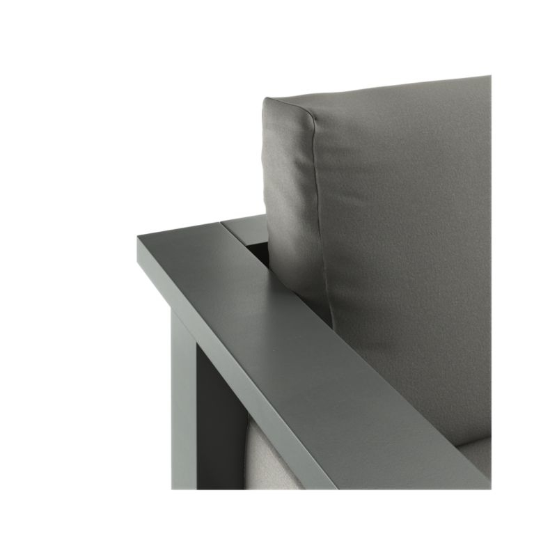 Walker Outdoor Metal Sofa with Graphite Sunbrella ® Cushions - Image 4