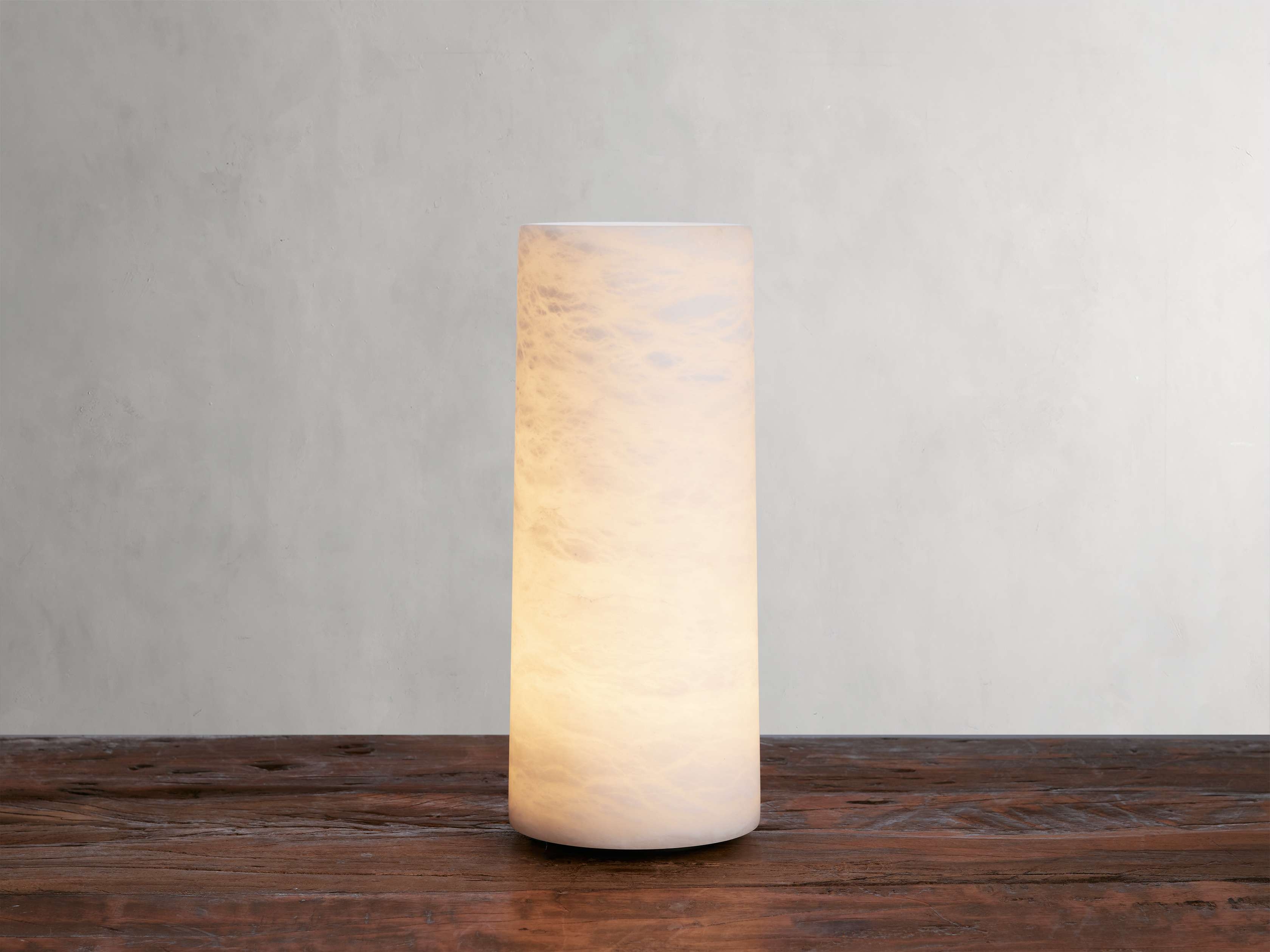 Kelby Outdoor Rechargeable Lamp in Stone 12" White - Image 0