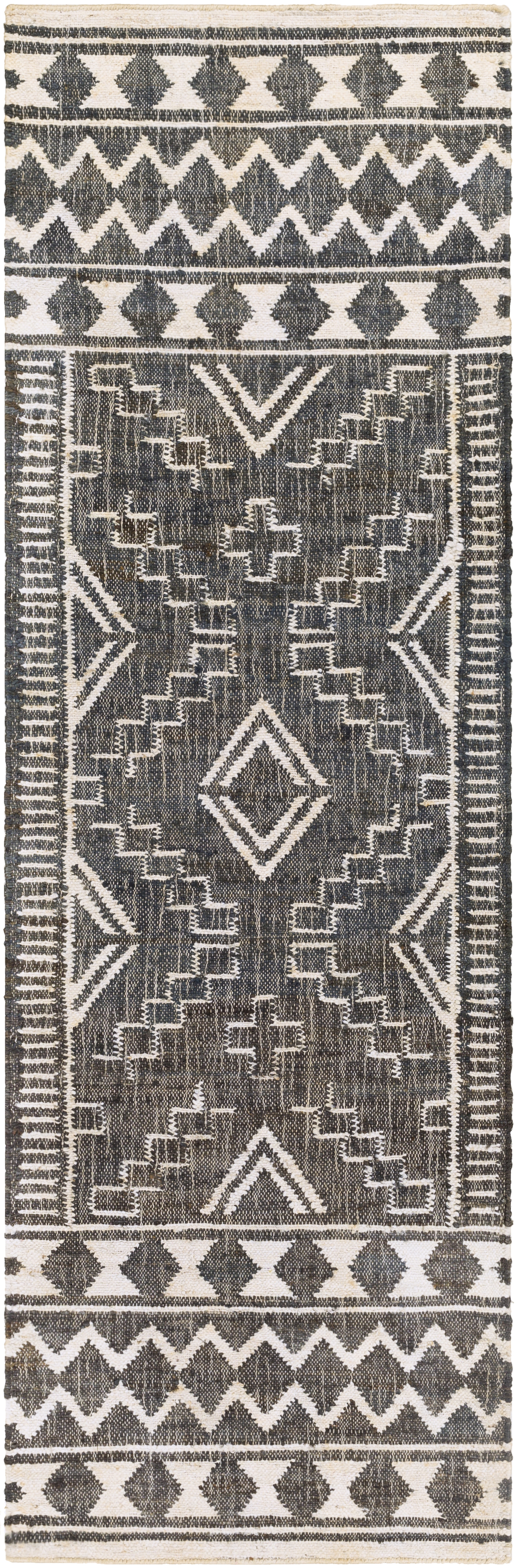 Cadence Brown Indoor 2'6" x 8' Handmade Rug - Image 0