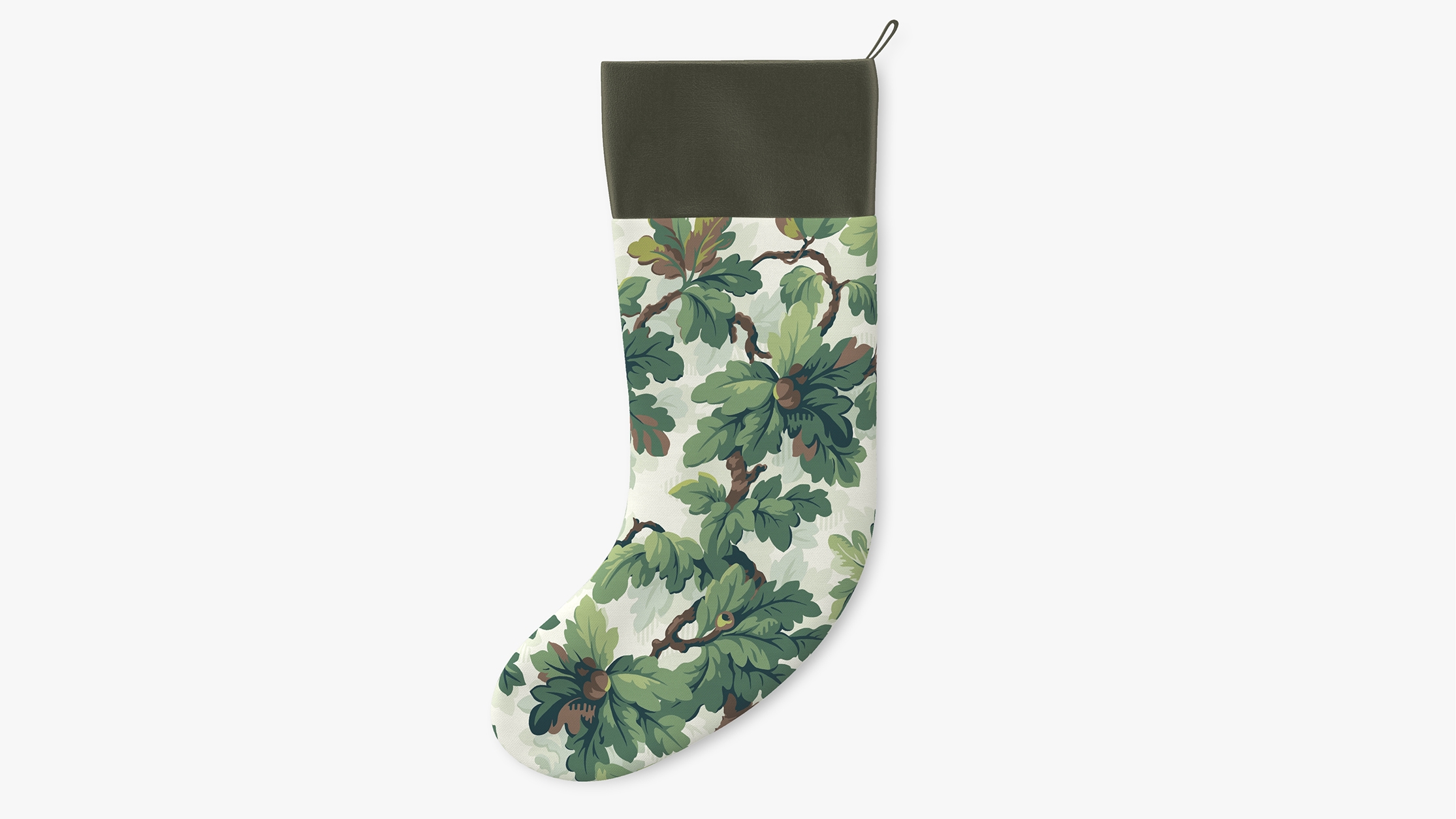 Printed Stocking, Vert Woodland - Image 0