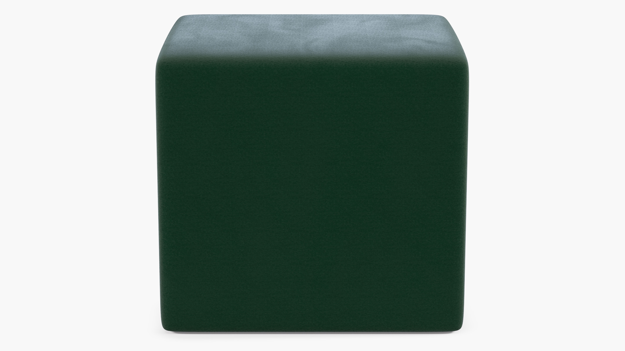 Cube Ottoman, Emerald Classic Velvet - Image 0