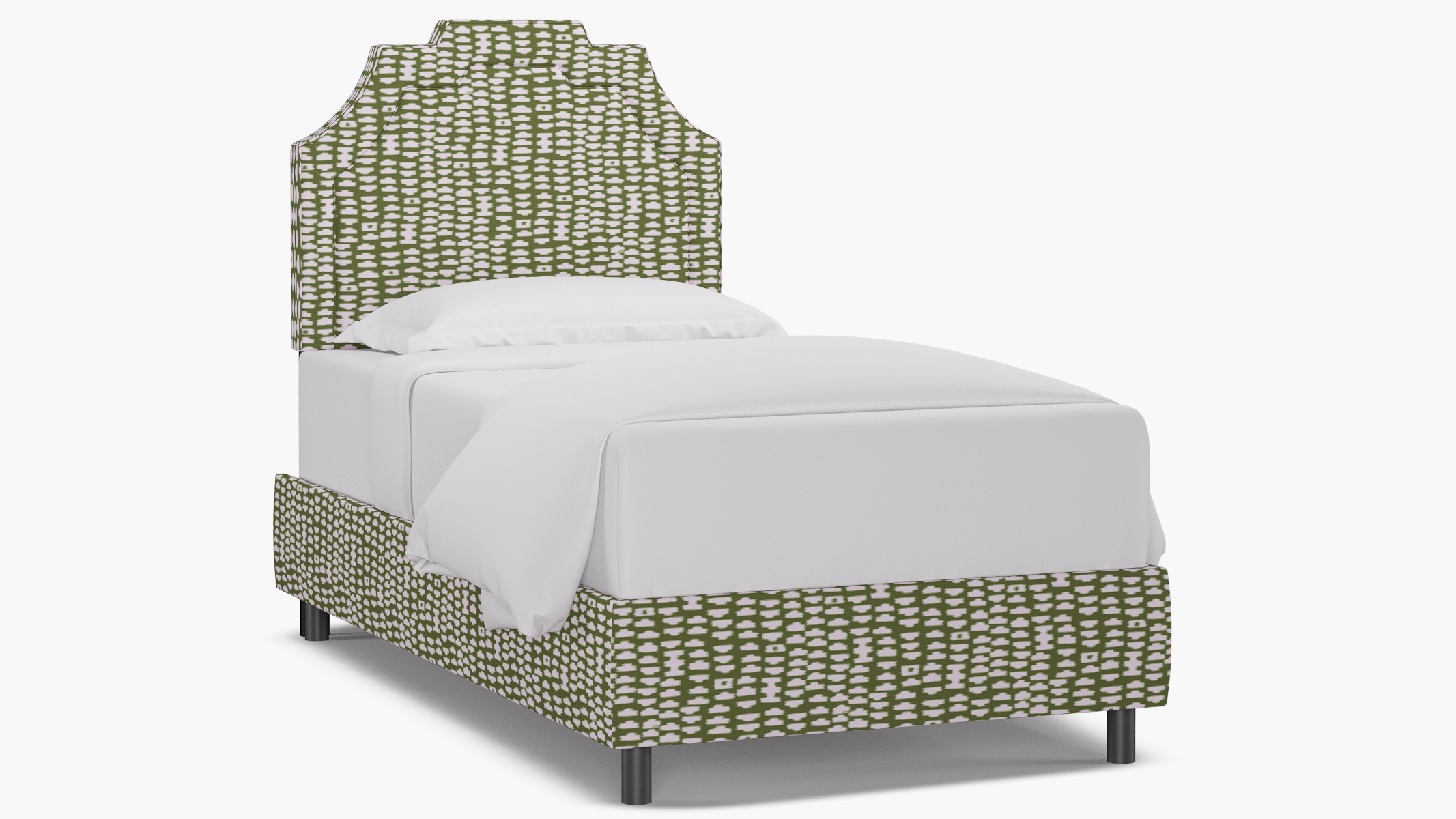 Art Deco Bed, Olive Odalisque, Twin - Image 1