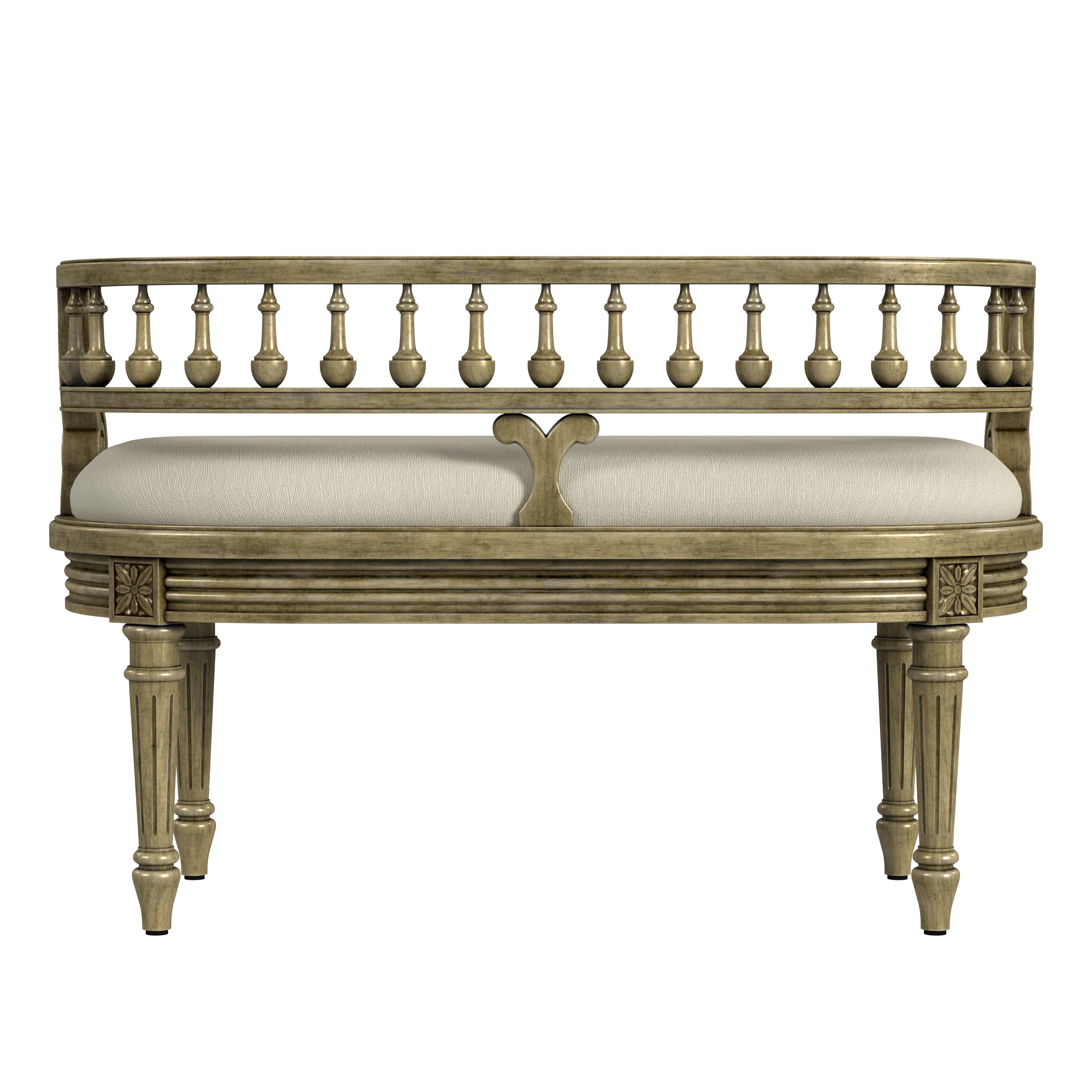 Hathaway Antique Beige Bench - Image 2