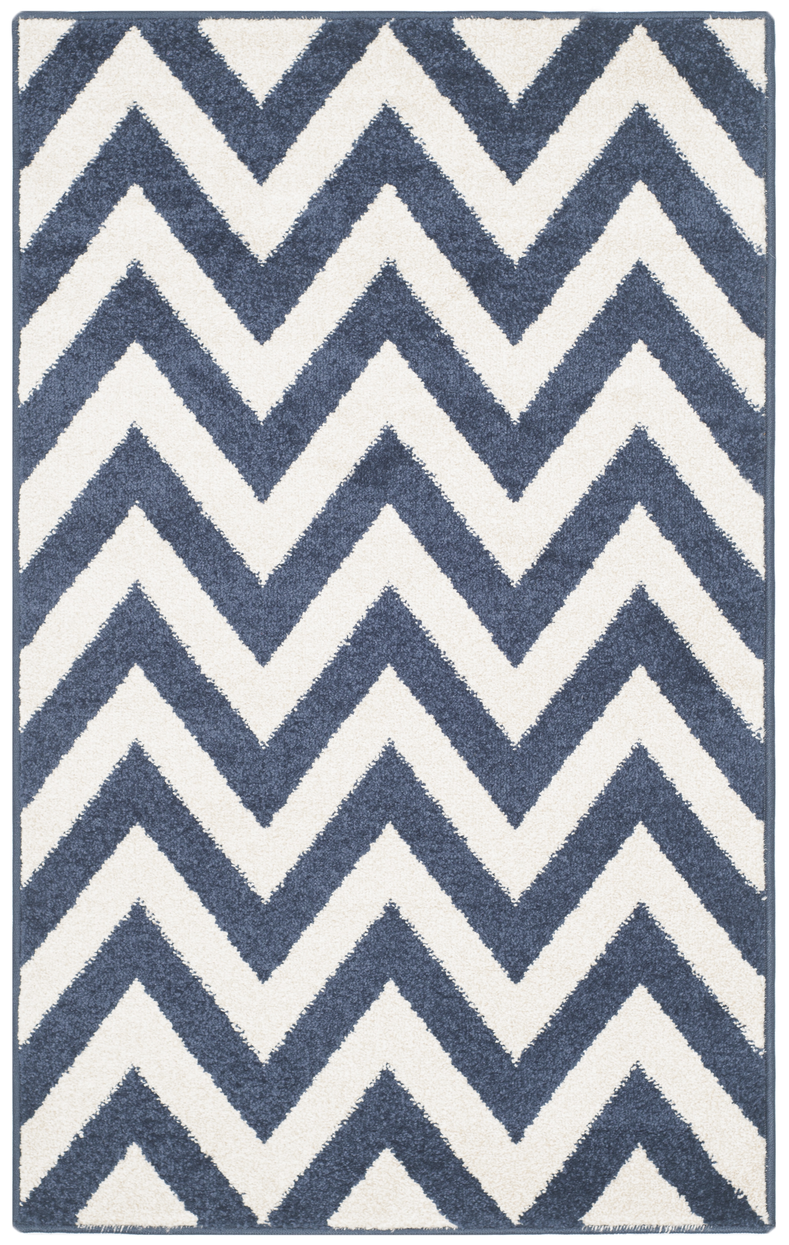 Arlo Home Indoor/Outdoor Woven Area Rug, AMT419P, Navy/Beige,  2' 6" X 4' - Image 0