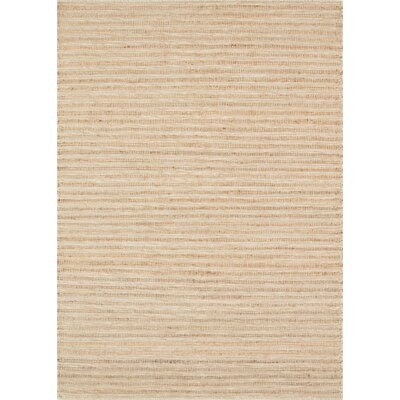 Ginnie Striped Handwoven Flatweave Jute/Sisal/Wool Beige Area Rug - Image 0