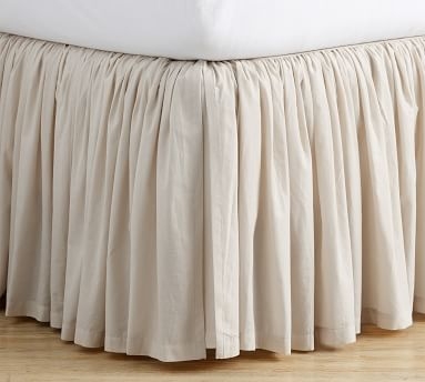 Voile Bed Skirt, Queen 18", White - Image 2