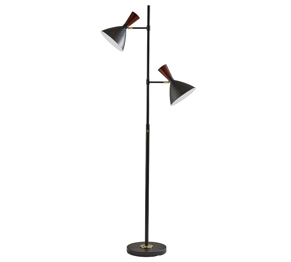 Ravenna Metal 2-Light Floor Lamp, Black - Image 0