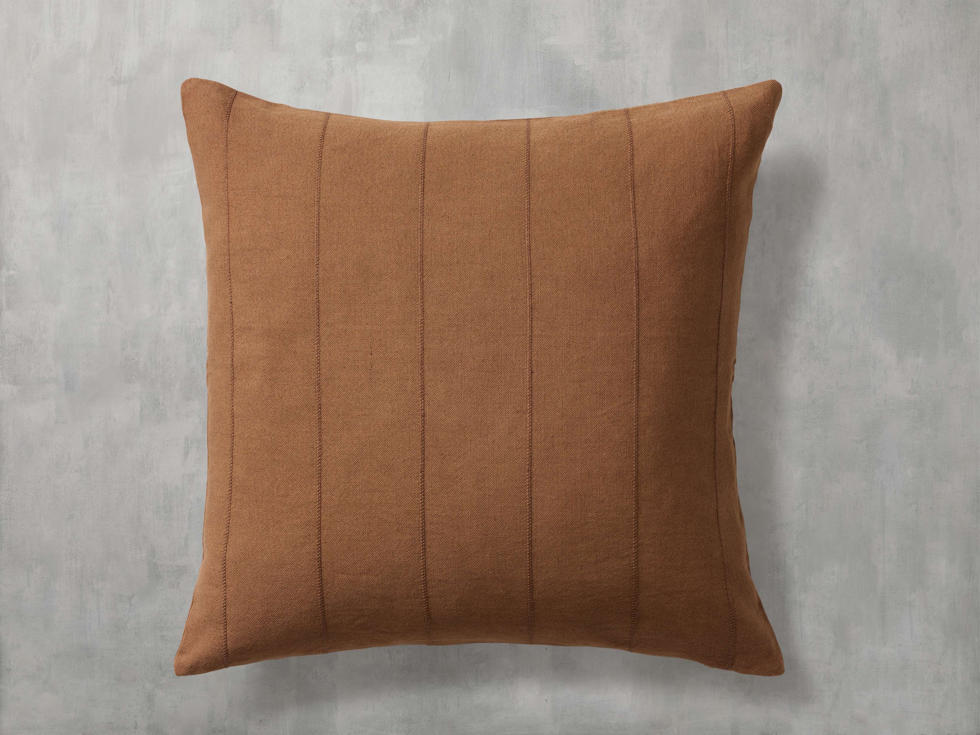 Linen 22" X Pillow Cover in Brown  Cognac  - Image 0