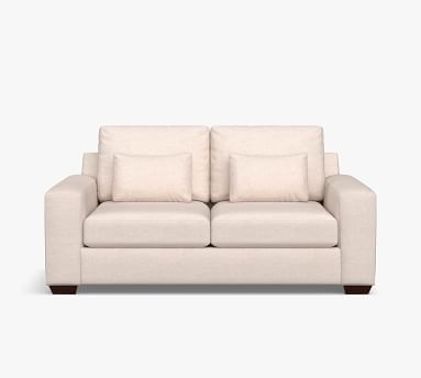 Big Sur Square Arm Upholstered Deep Seat Loveseat 77", Down Blend Wrapped Cushions, Sunbrella(R) Performance Chenille Salt - Image 3