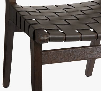 Fenton Leather Dining Side Chair, Coffee Bean Frame, Legacy Dark Caramel - Image 2