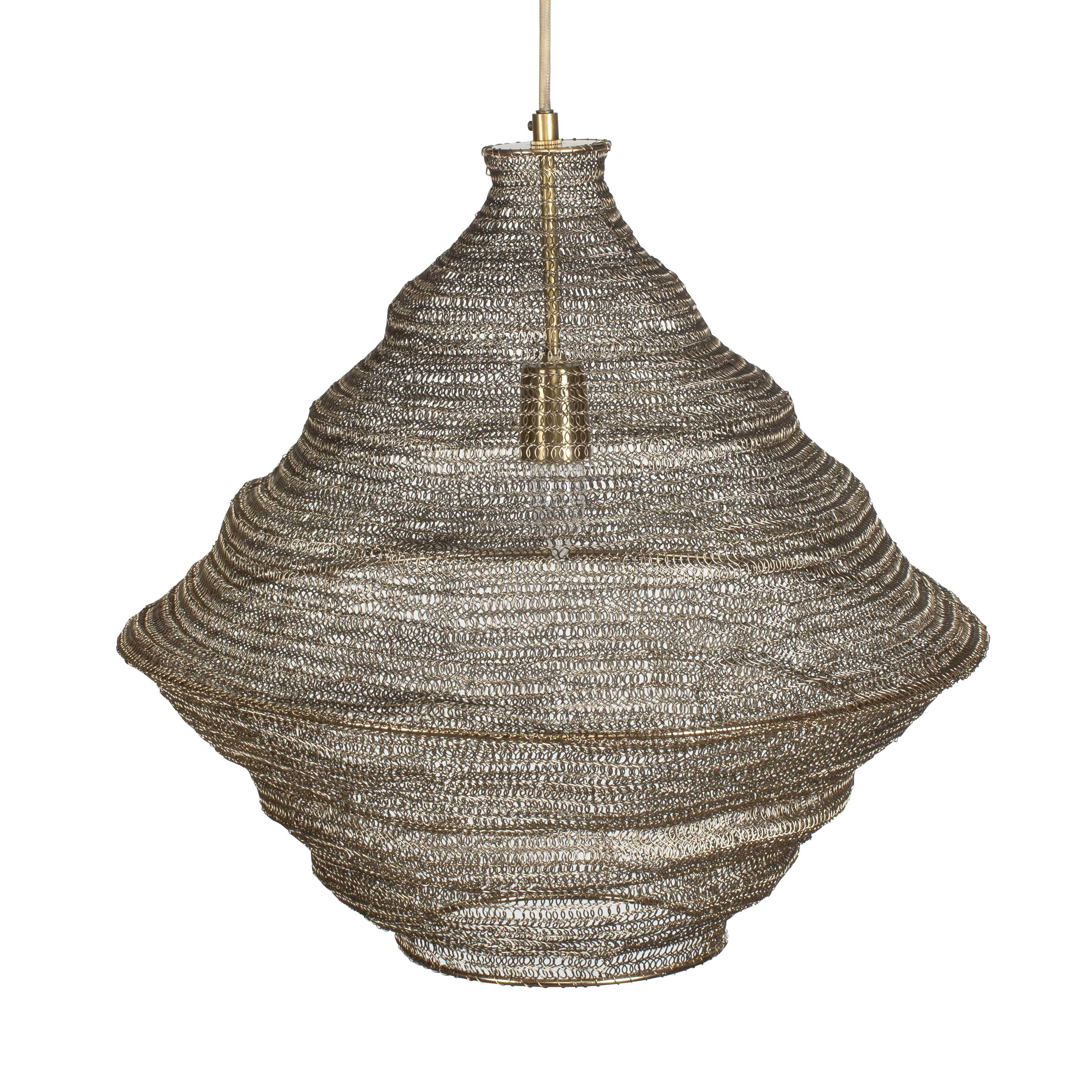 Sigh Woven Brass 1 Light Pendant - Image 9