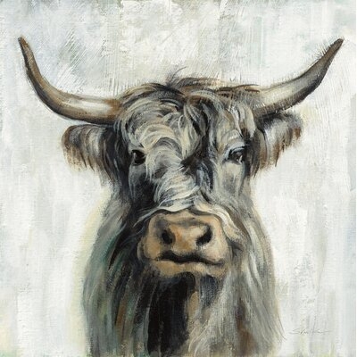 Highland Cow by Silvia Vassileva - Wrapped Canvas Painting Print - Image 0