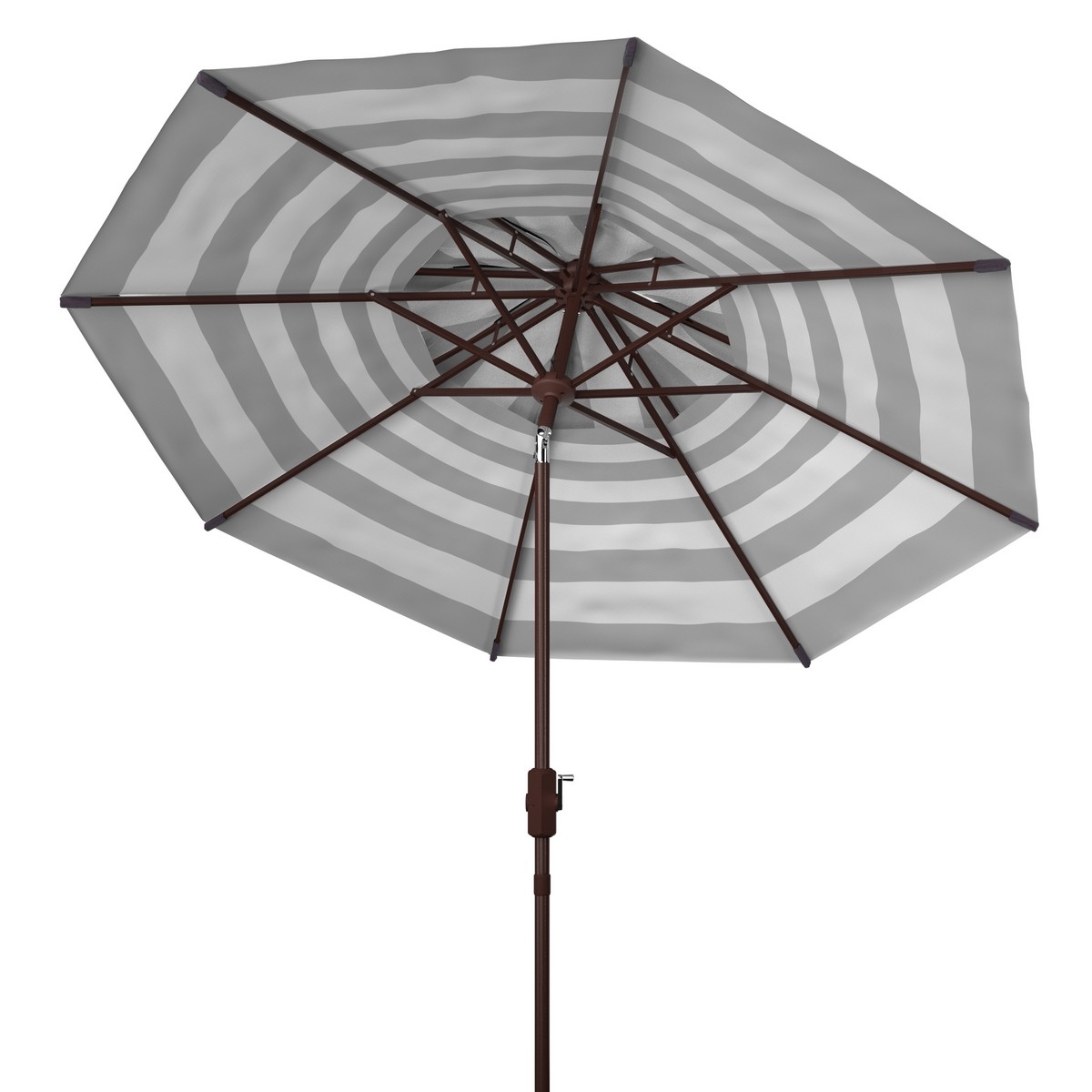 Iris Fashn 9Ft Dbltop Umbrella - Black/White - Safavieh - Image 4
