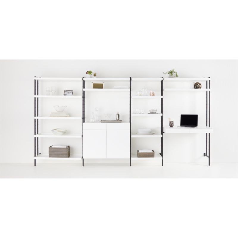 Flex White 3-Drawer, 2-Shelf Bookcase - Image 1