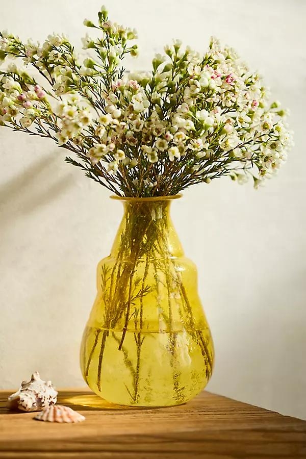 Recycled Glass Vase, Yellow - Image 0