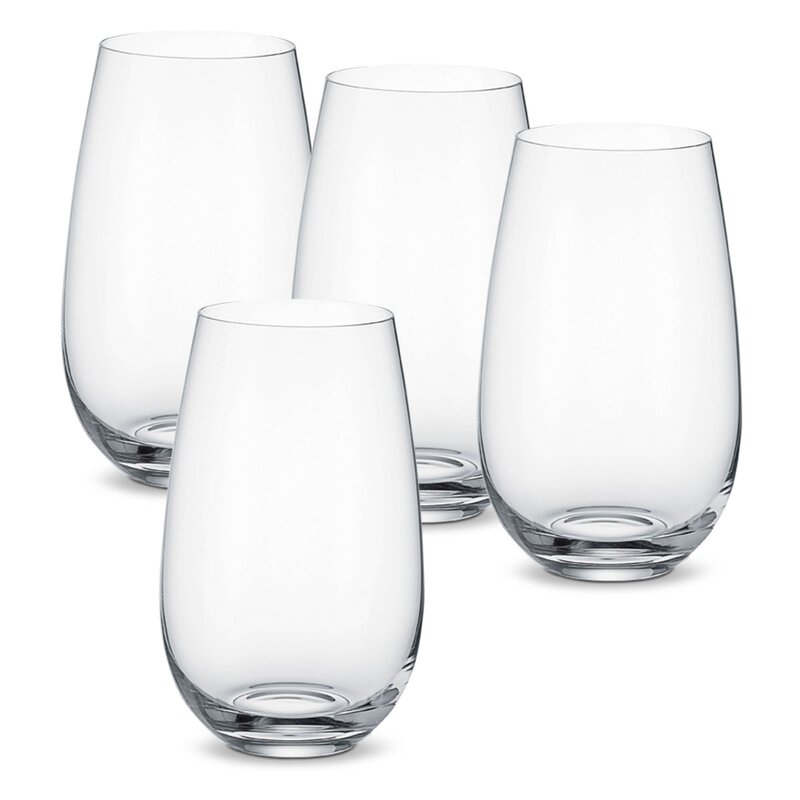 Villeroy & Boch Entrée Set/4 5.5"" Crystal Drinking Glasses - Image 0